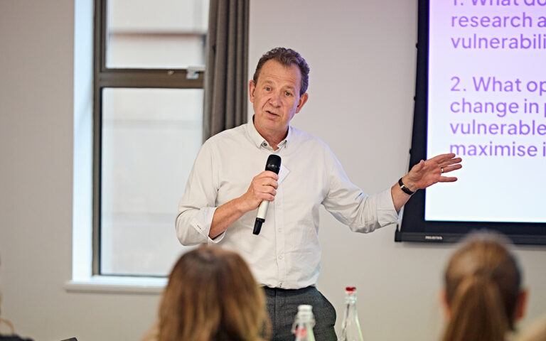 Professor Adam Crawford speaking